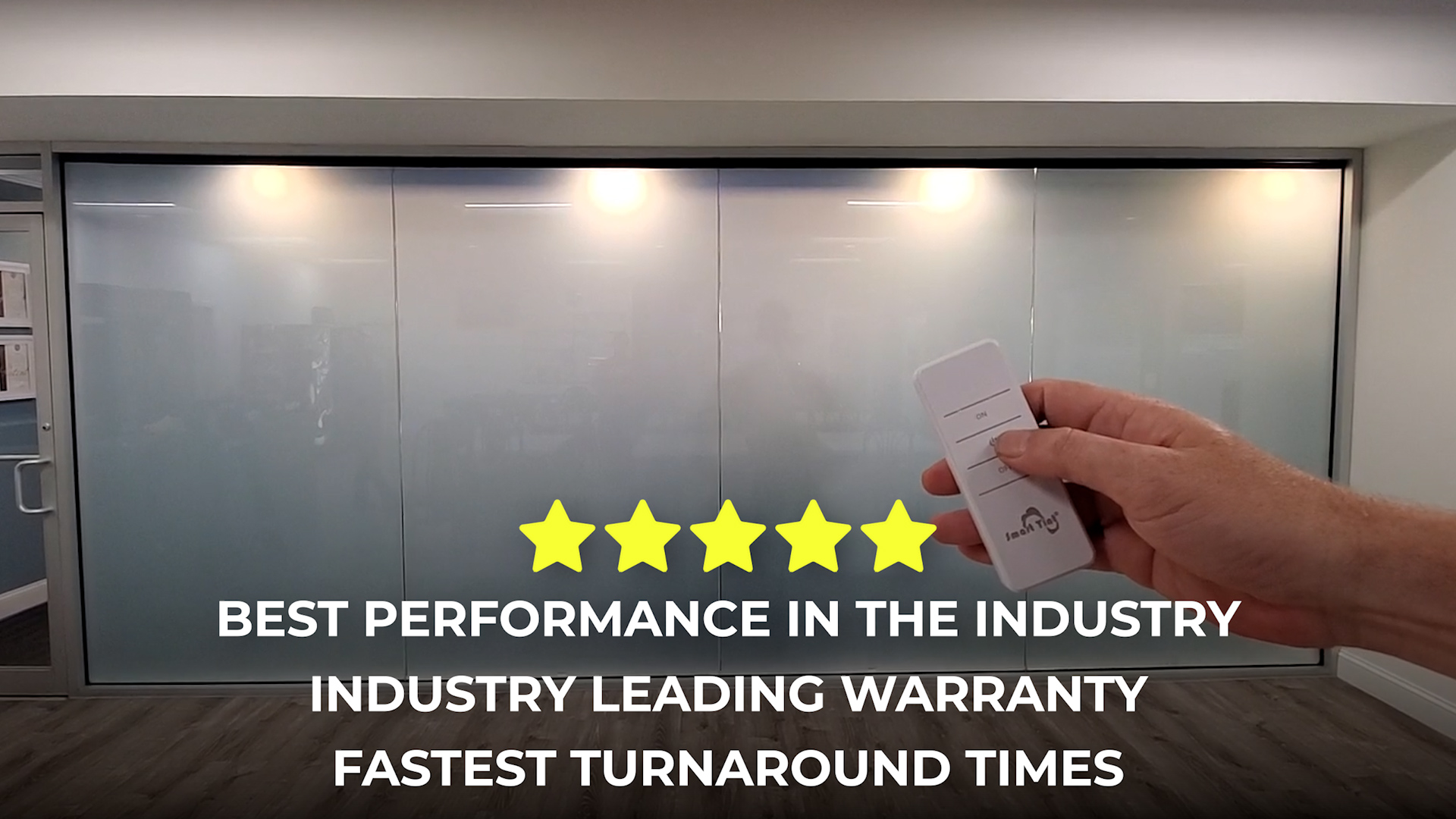 Smart Tint smart film to apply to any glass creating smart glass